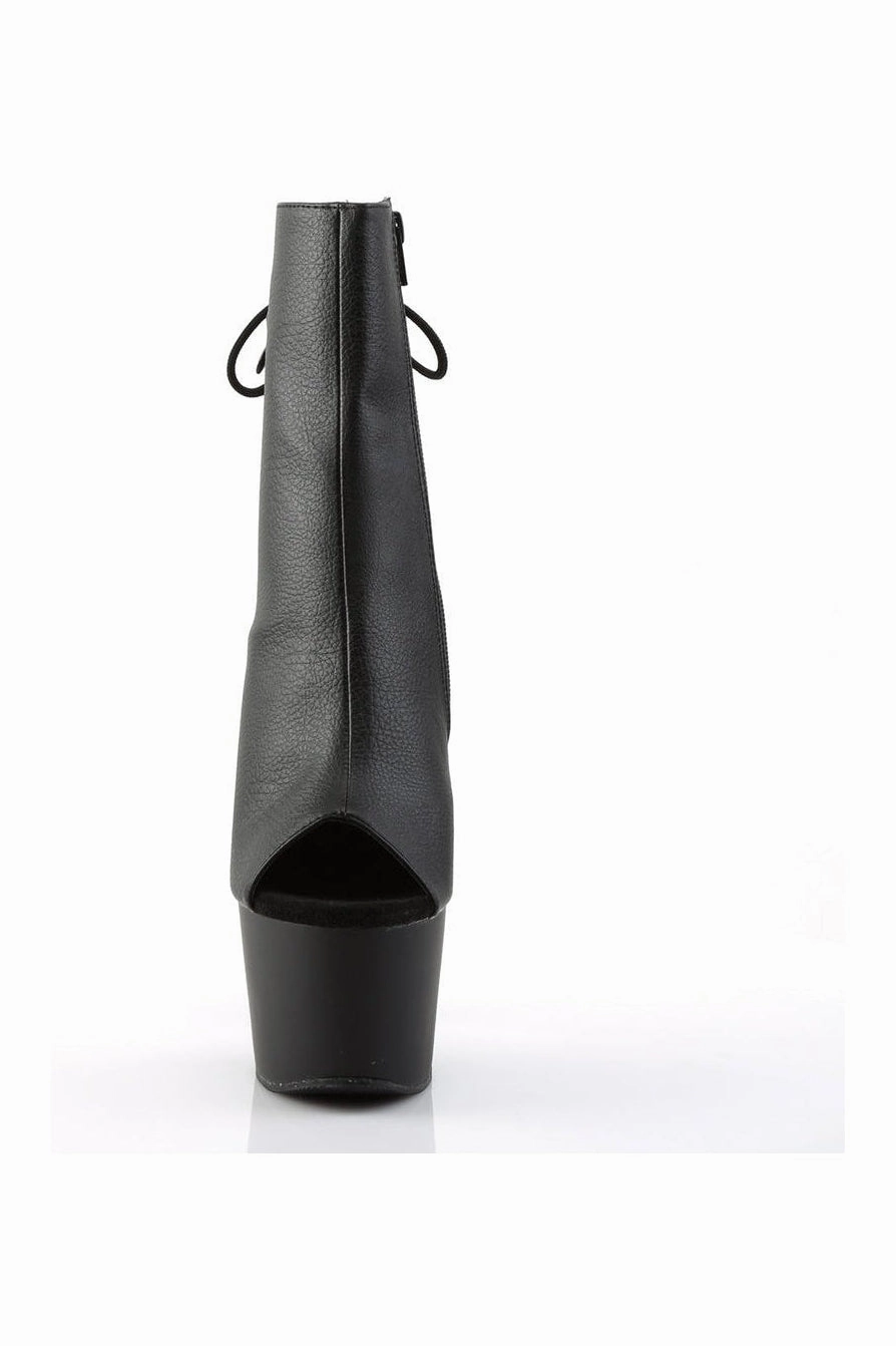 ADORE-1018 Platform Boot  | Black Faux Leather