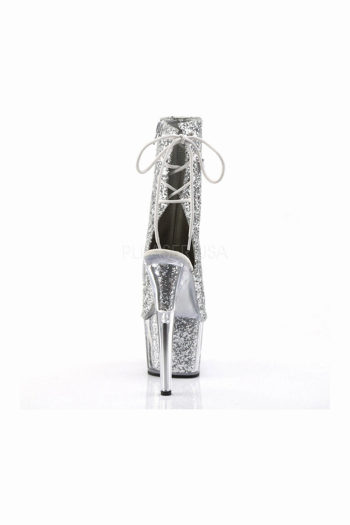 ADORE-1018G Platform Boot  | Silver Glitter