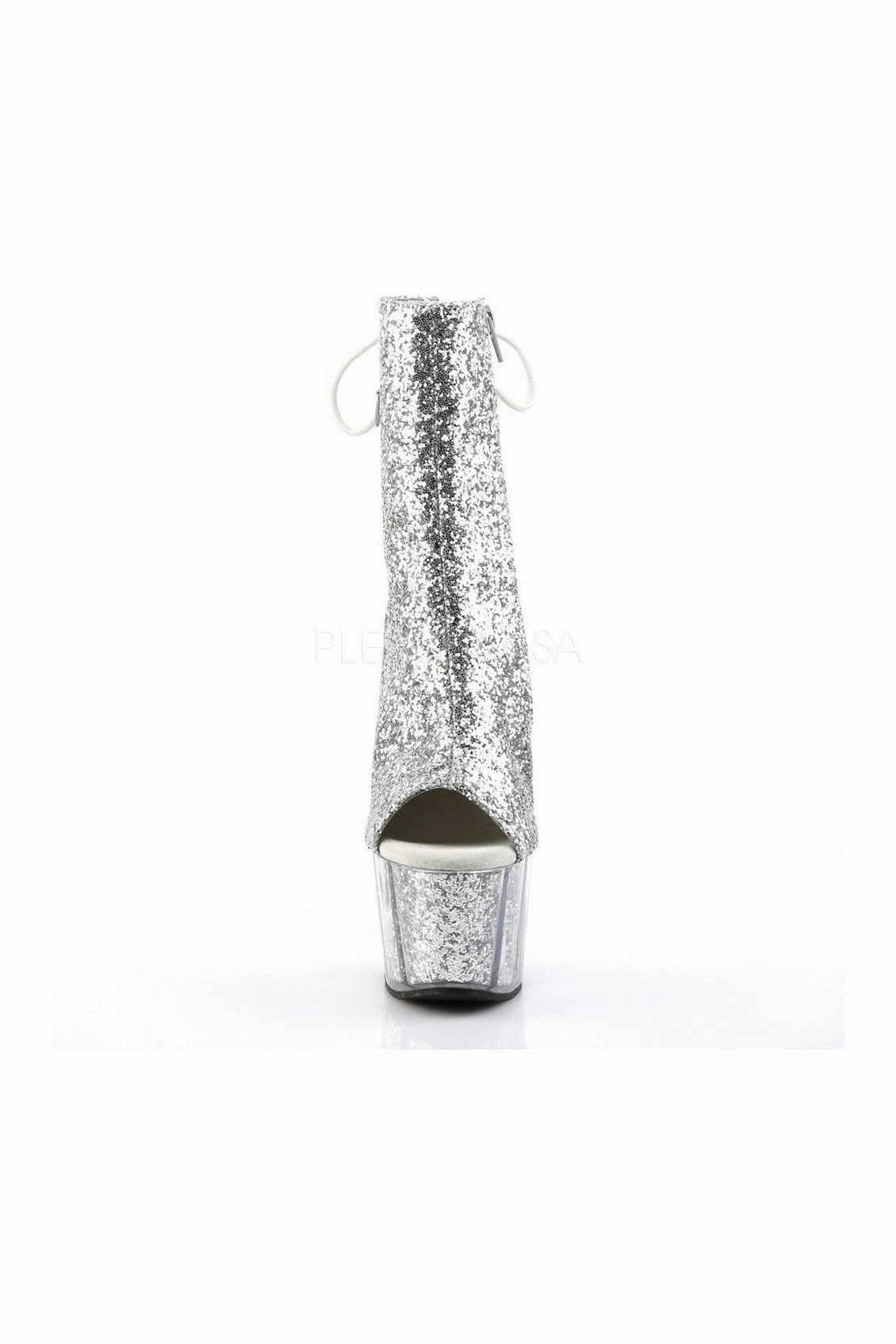 ADORE-1018G Platform Boot  | Silver Glitter