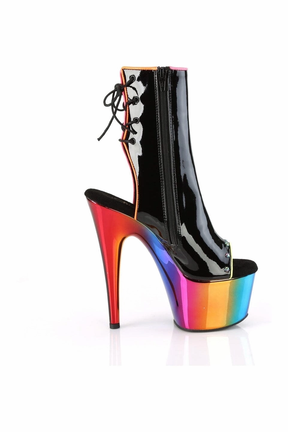 ADORE-1018RC-02 Black Patent Ankle Boot