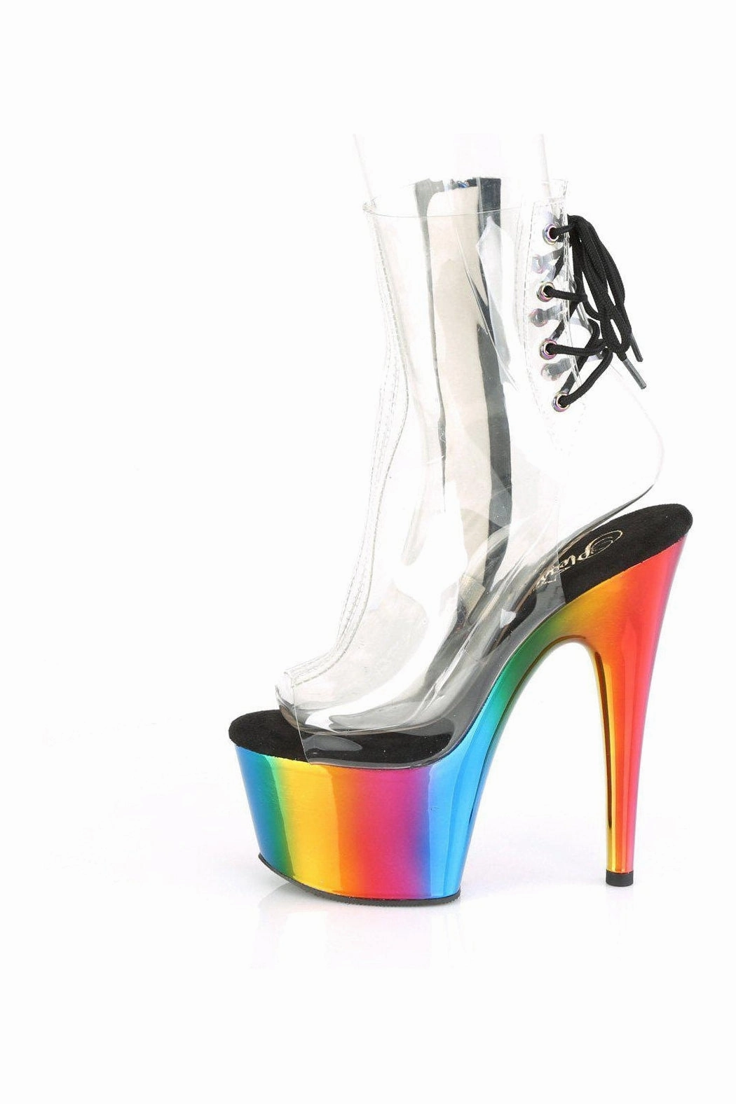 ADORE-1018RC Ankle Boot | Clear Vinyl