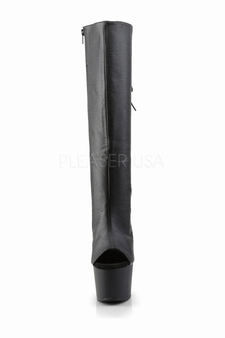 ADORE-2018 Platform Boot  | Black Faux Leather
