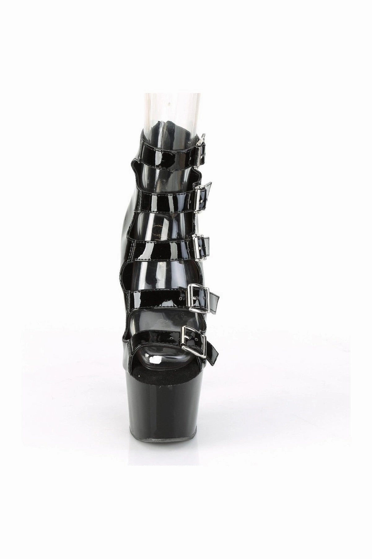 ADORE-700-33 Exotic Ankle Boot | Black Patent
