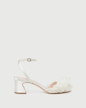 Aria Pearl Organza Heeled Sandal