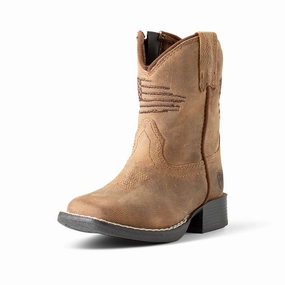 Ariat Anthem Patriot Style LIL' STOMPERS Toddler Boots Brown A441003002
