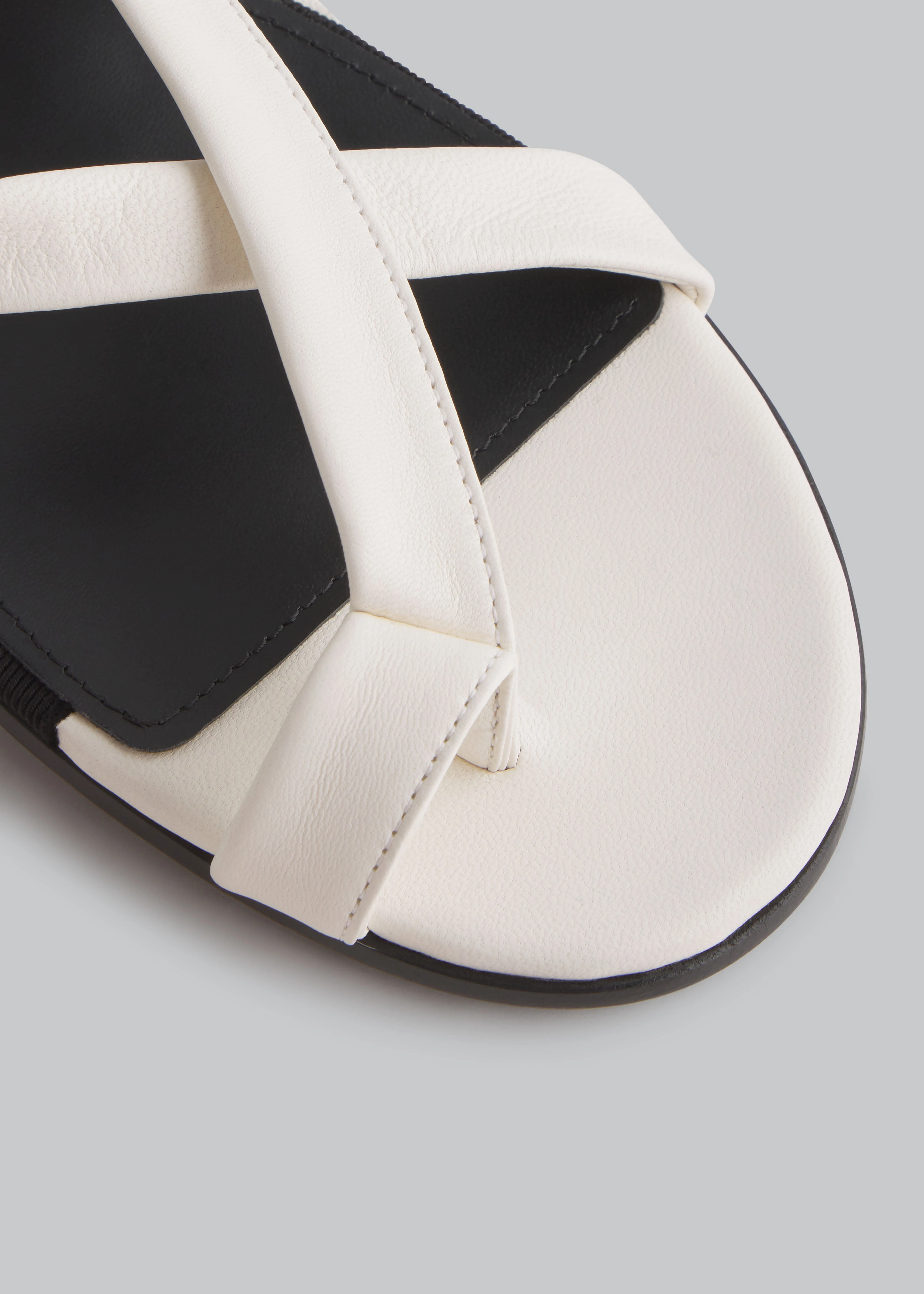 Asymmetric Toe Ring Gladiator Sandal - Ivory