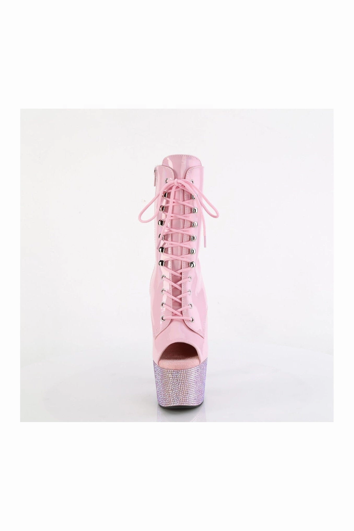 BEJEWELED-1021-7 Pink Patent Ankle Boot