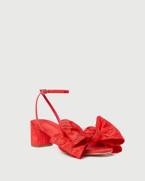 Carmen Red Moiré Bow Sandal