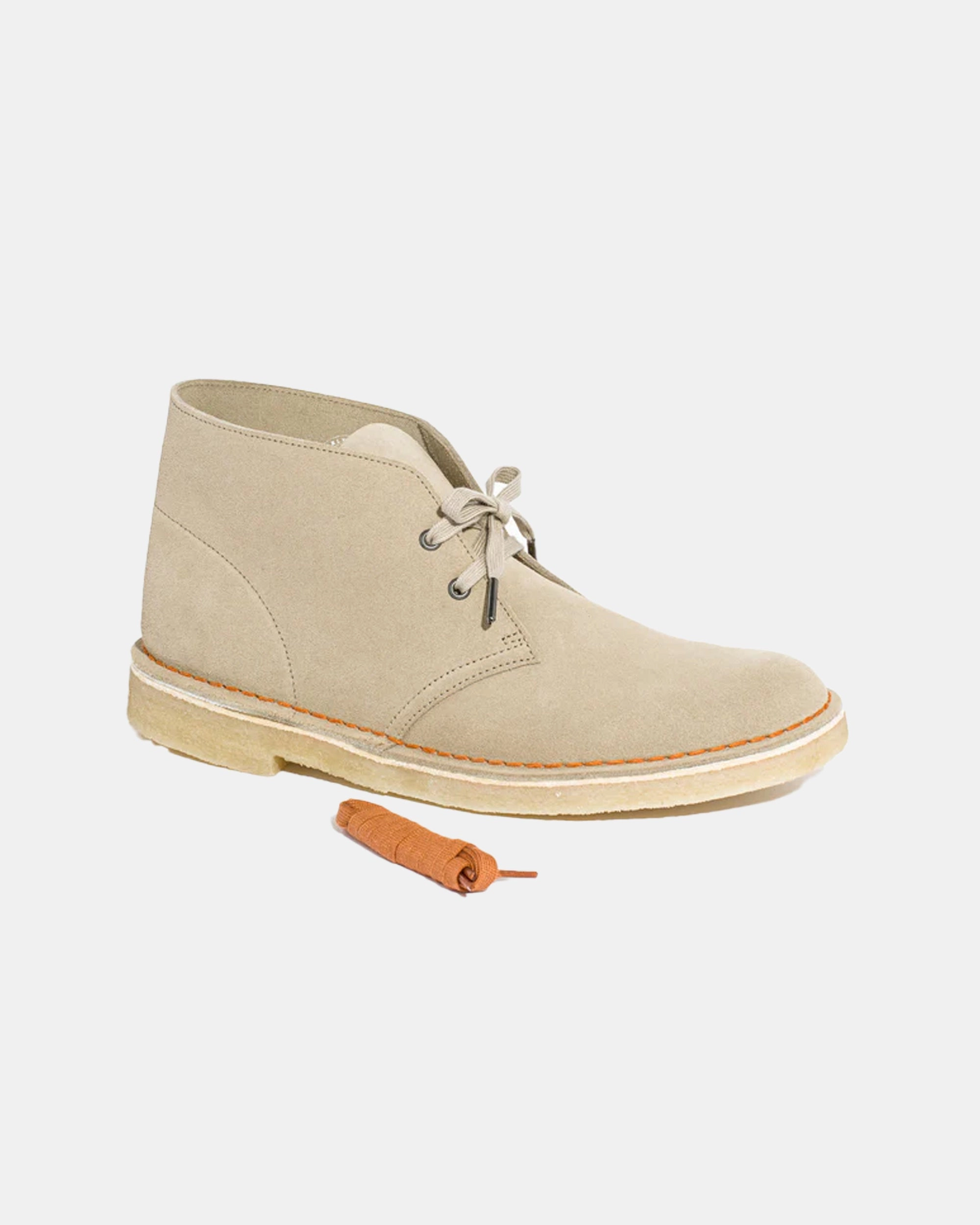 CLARKS SAND SUEDE DESERT BOOTS