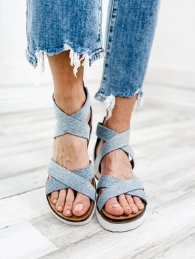 Corkys Double Dutch Blue Denim Sandal