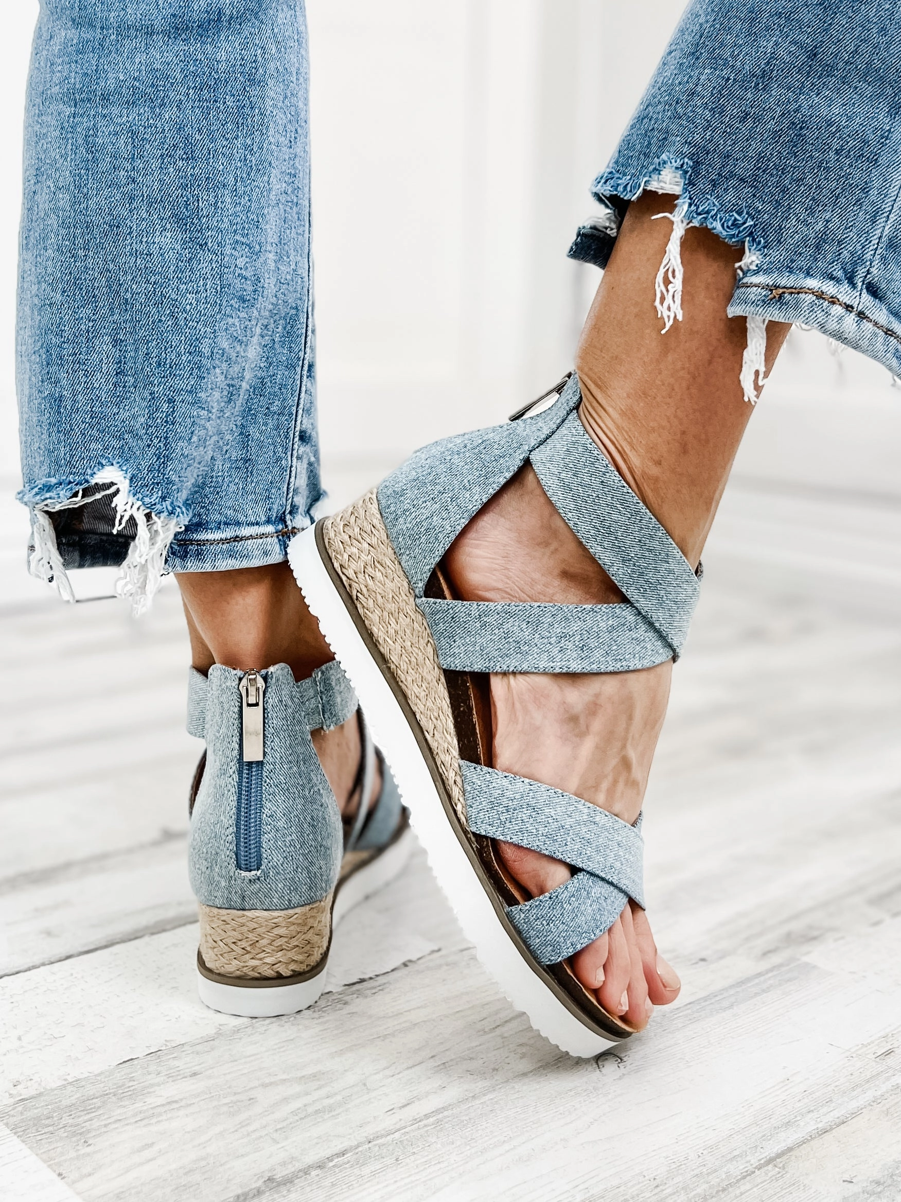 Corkys Double Dutch Blue Denim Sandal