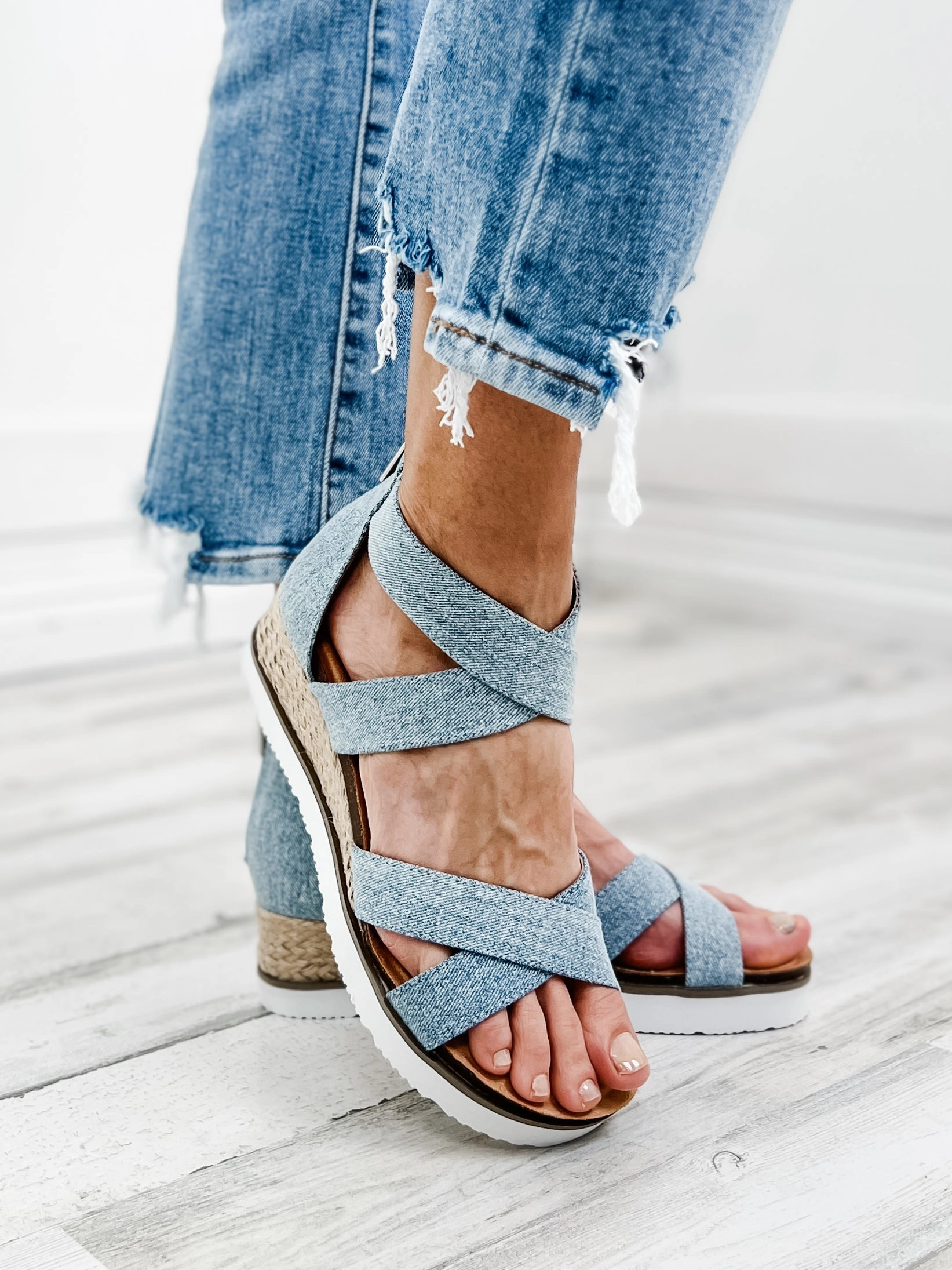 Corkys Double Dutch Blue Denim Sandal
