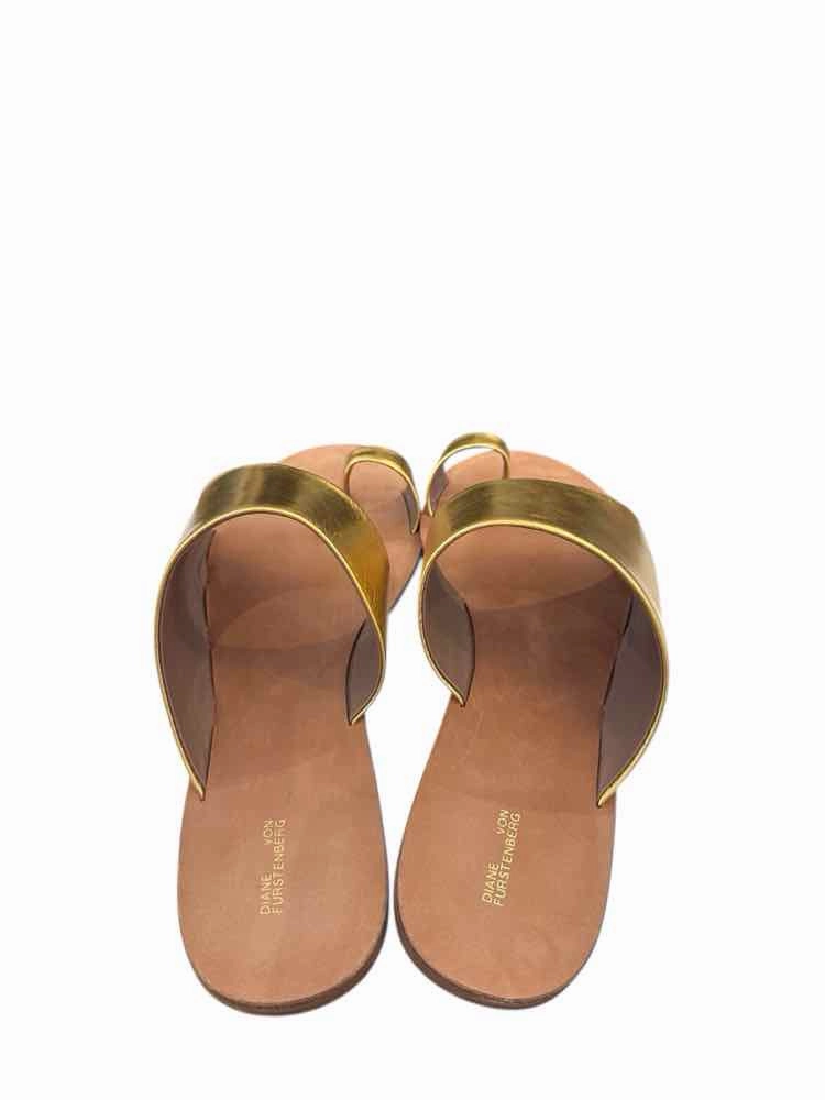 diane von furstenberg Gold and Brown Size 10 Shoes