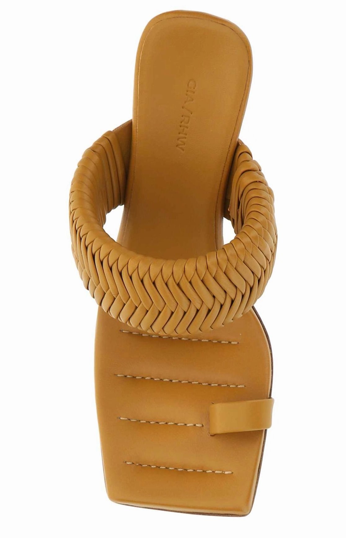 GIA BORGHINI X Rosie Huntington Woven Strapped Mules