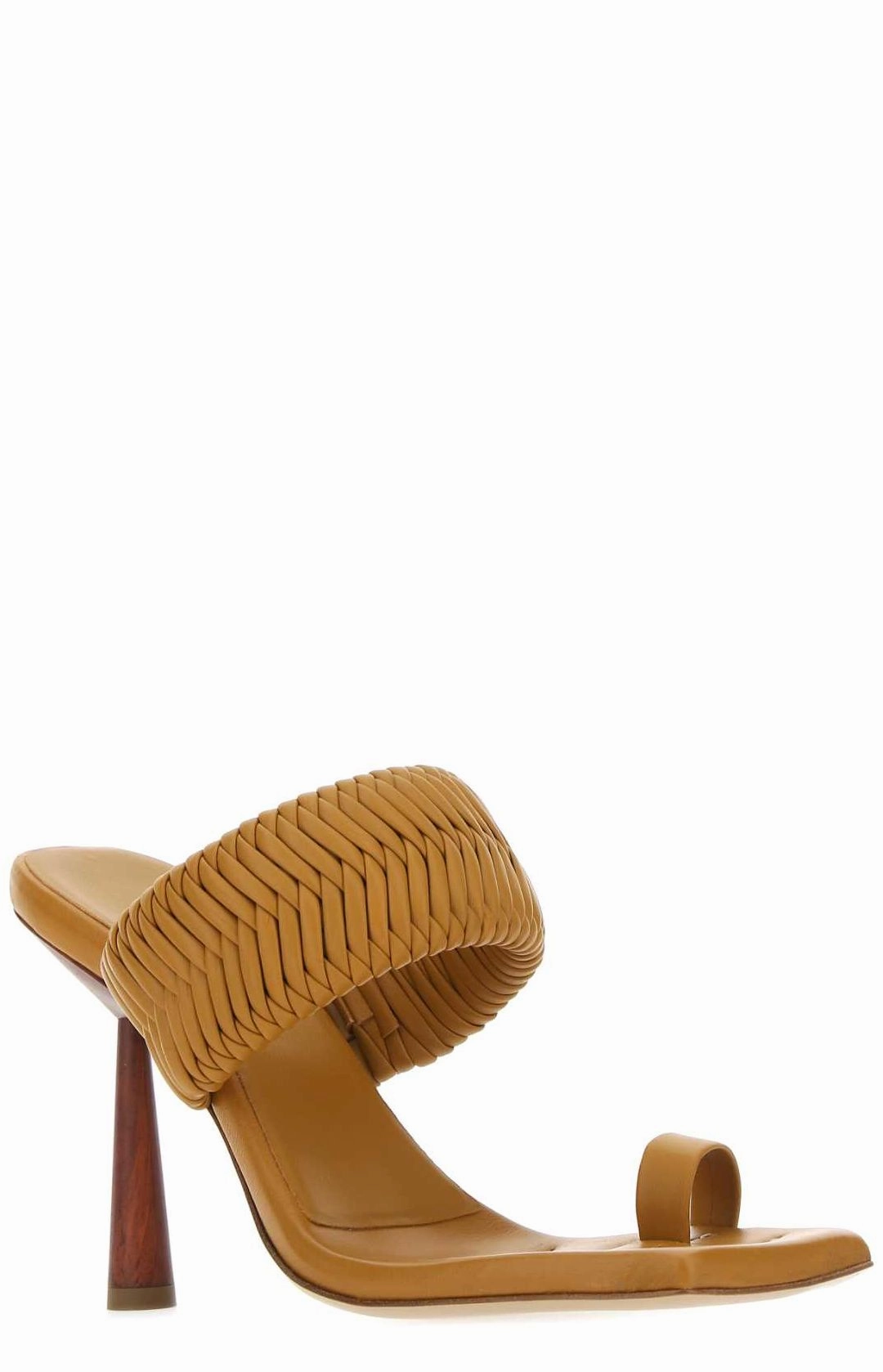 GIA BORGHINI X Rosie Huntington Woven Strapped Mules