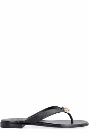 Givenchy Logo Plaque Thong Strap Sandals