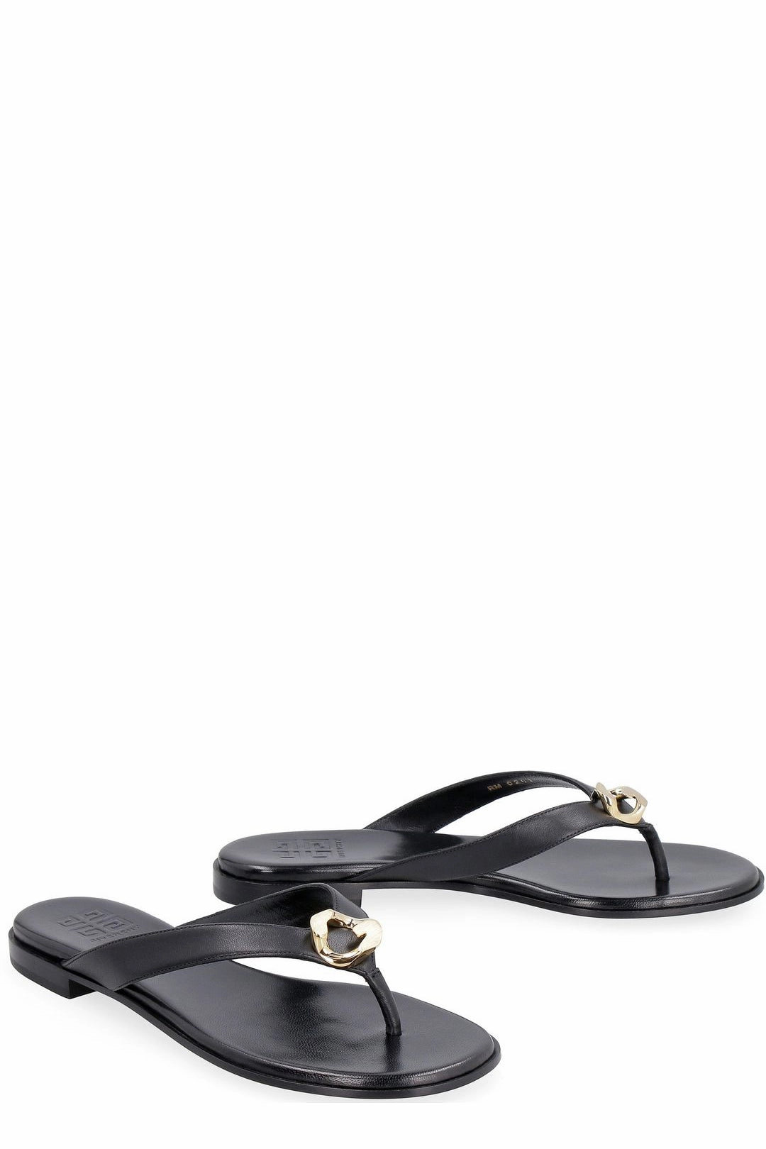 Givenchy Logo Plaque Thong Strap Sandals