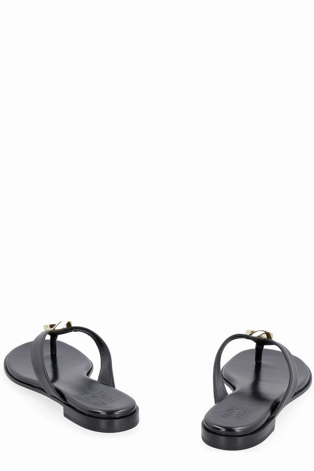 Givenchy Logo Plaque Thong Strap Sandals
