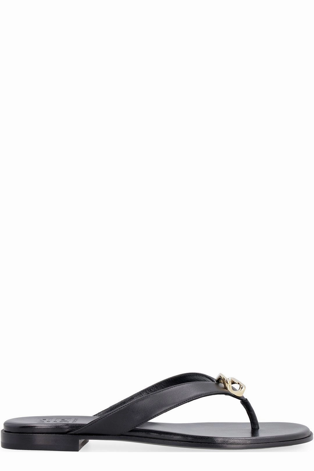 Givenchy Logo Plaque Thong Strap Sandals