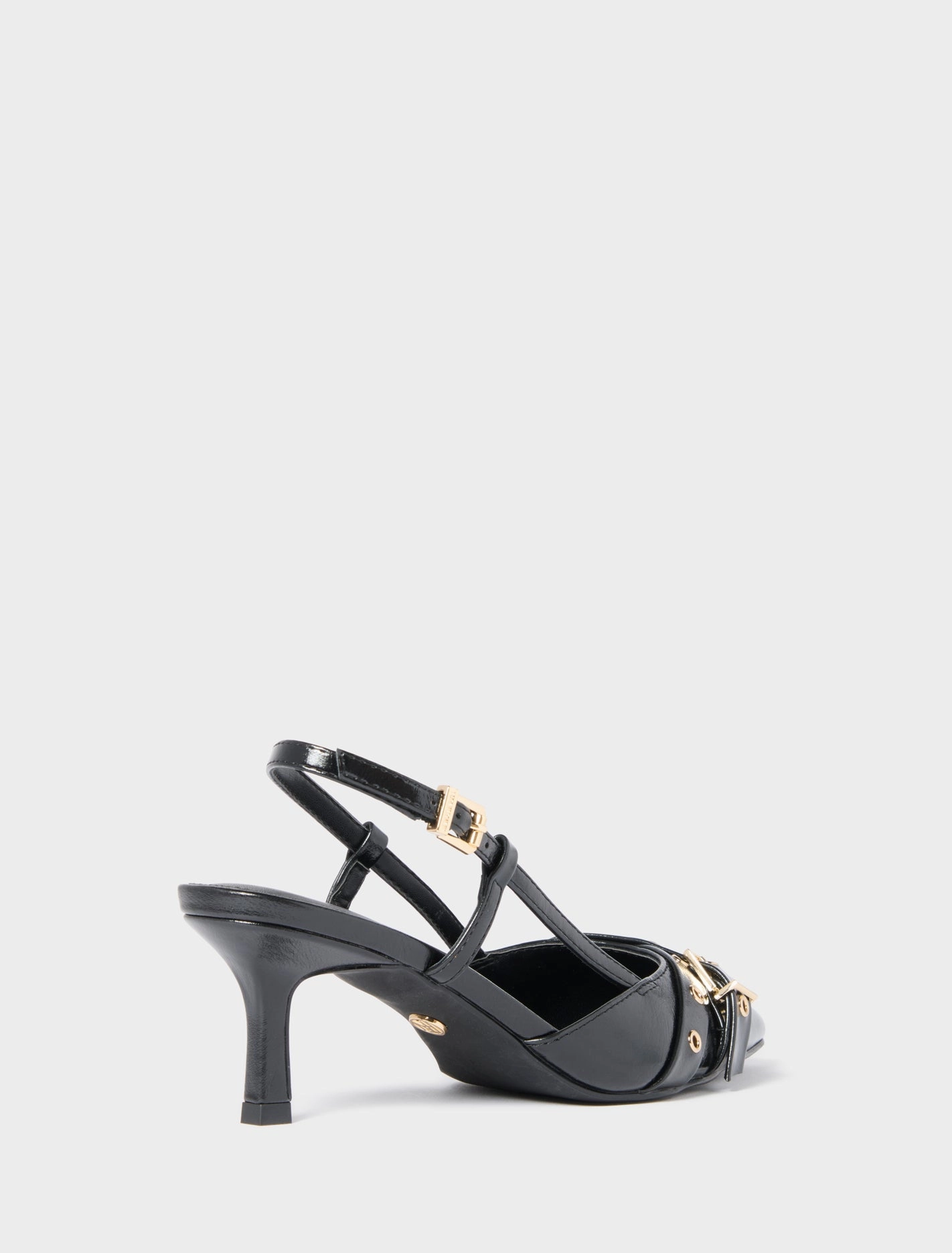 Hazel Buckle And Eyelet Slingback Heel