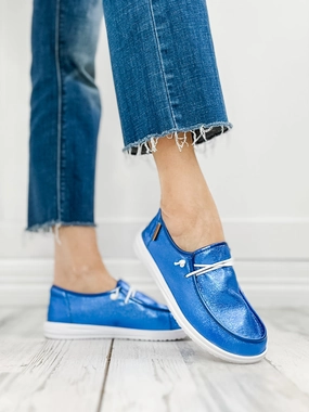 KAYAK - ELECTRIC BLUE CRINKLE METALLIC