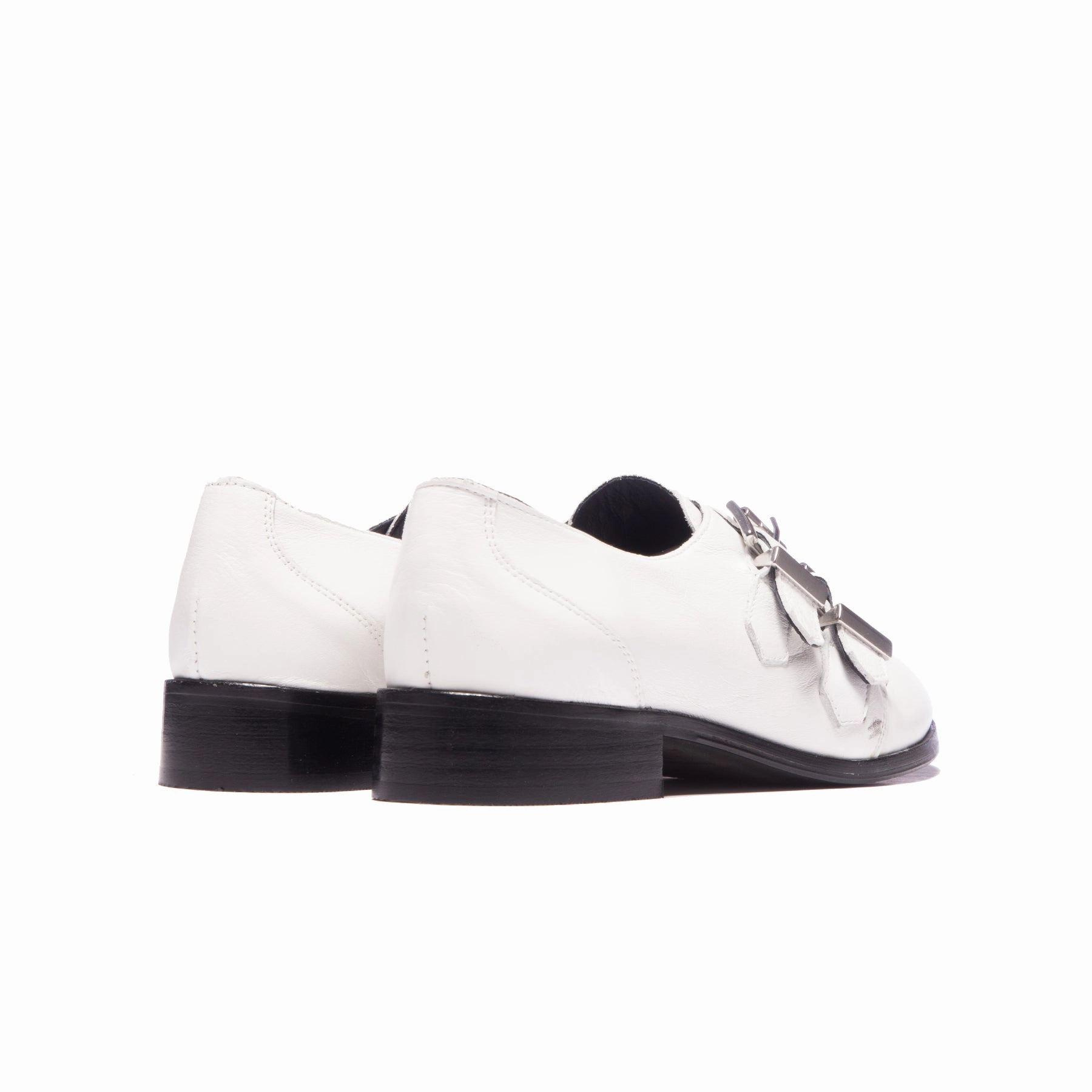 Loulou White Leather