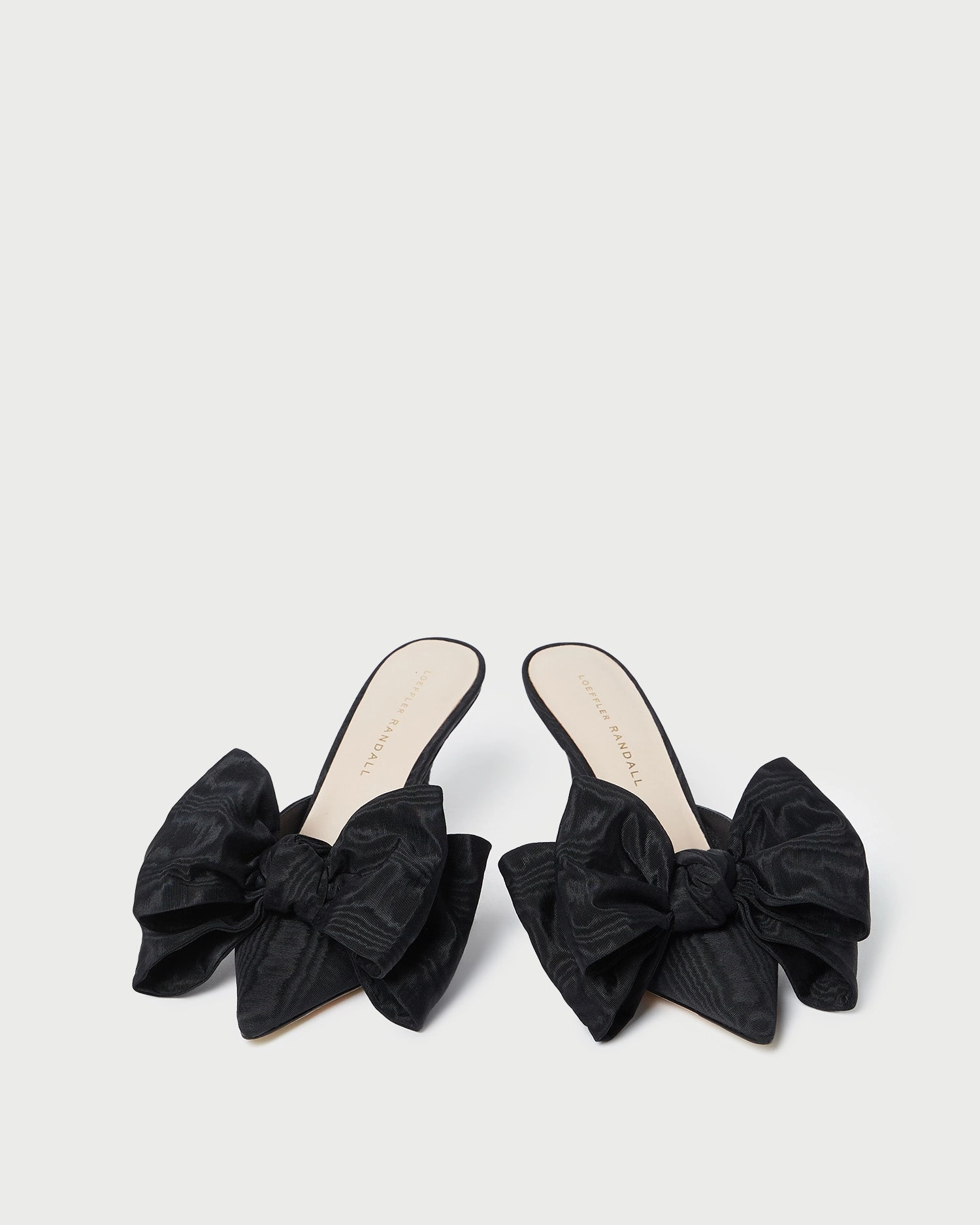 Margot Black Moiré Bow Mule