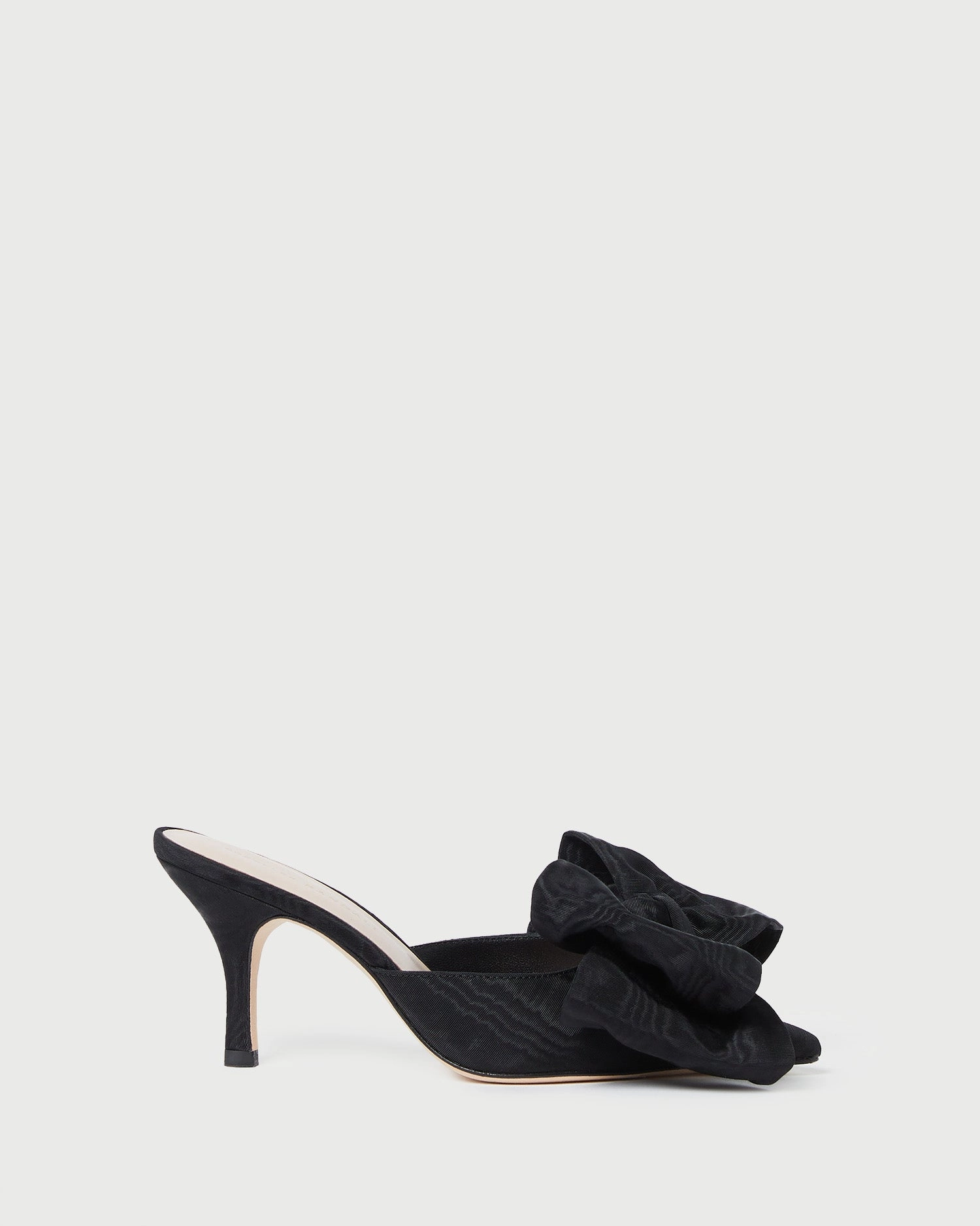Margot Black Moiré Bow Mule