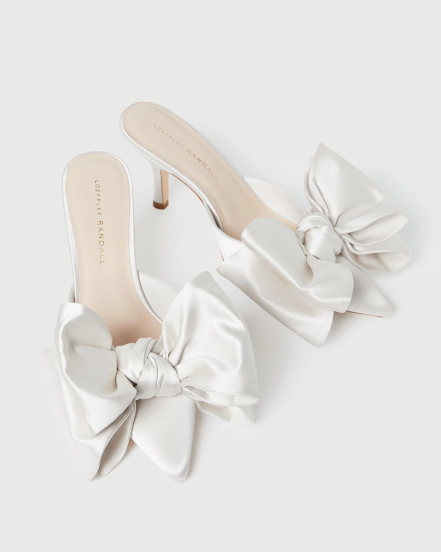 Margot Cream Satin Bow Mule