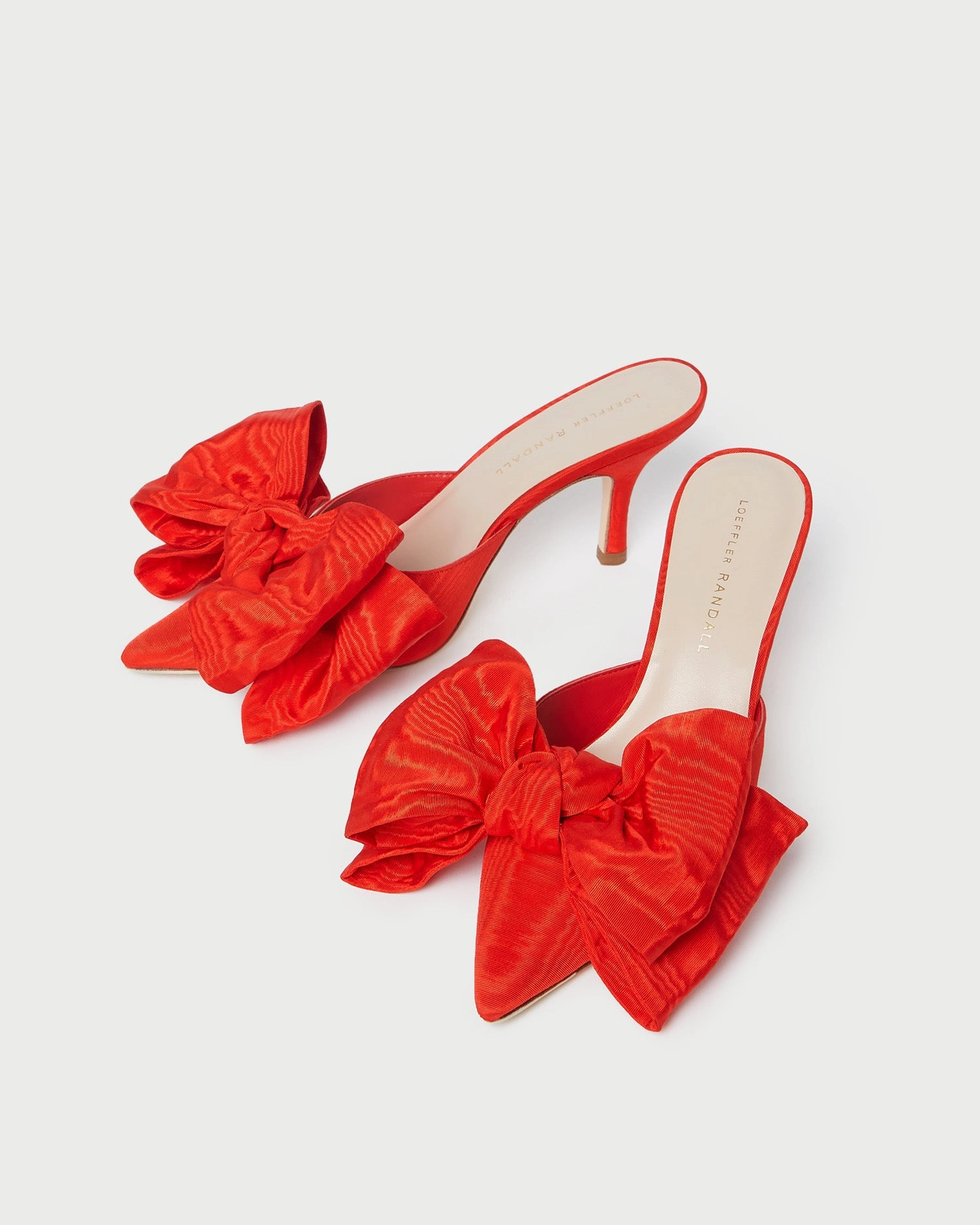 Margot Red Moiré Bow Mule