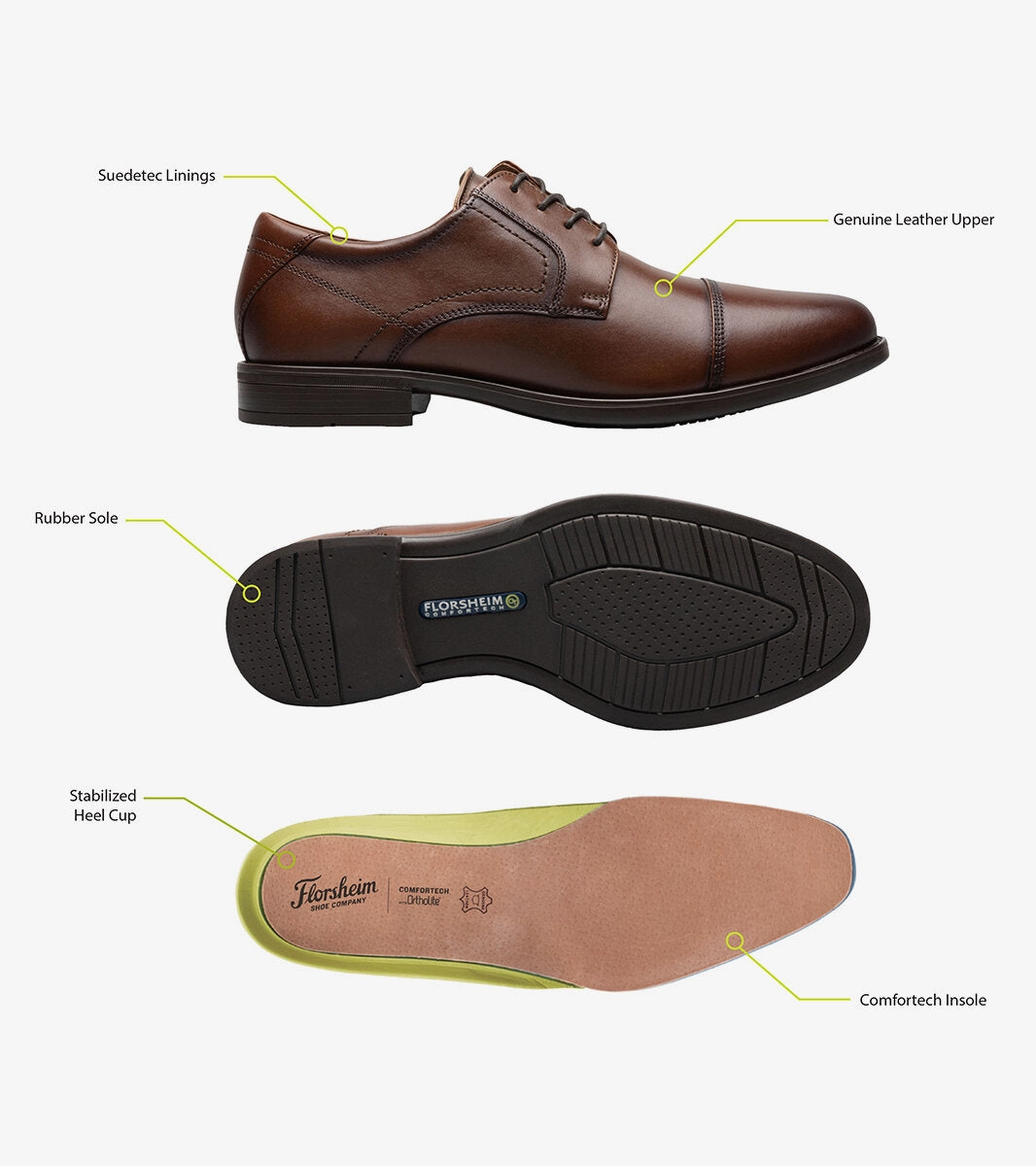 MIDTOWN Cap Toe Oxford - Cognac