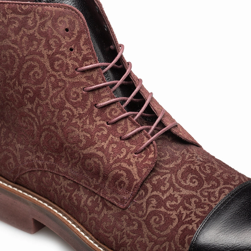 Patterned Cap Toe Boot