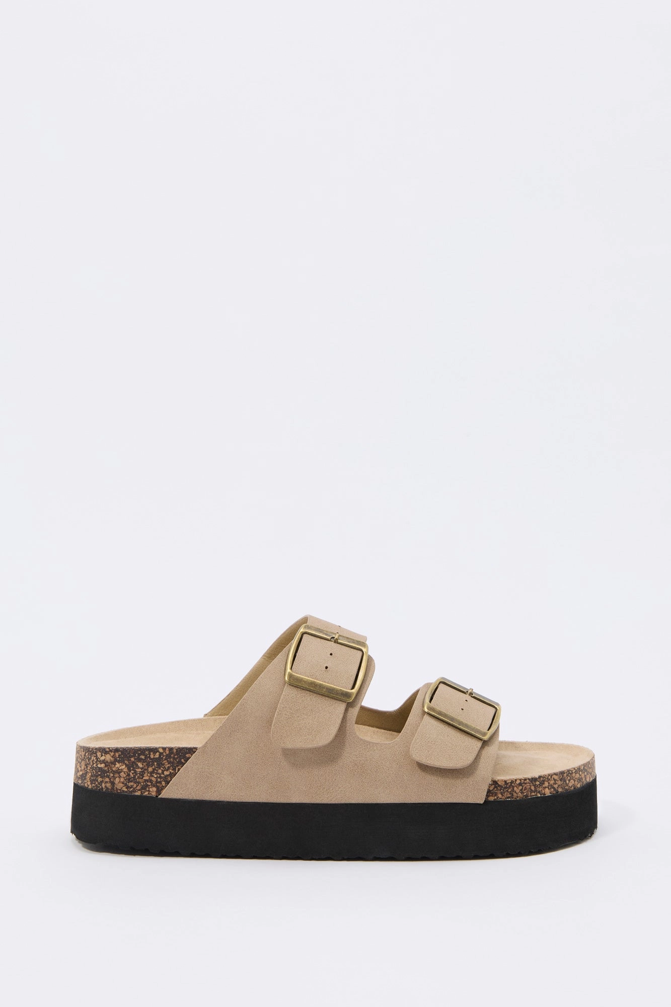 Platform Double Buckle Sandal