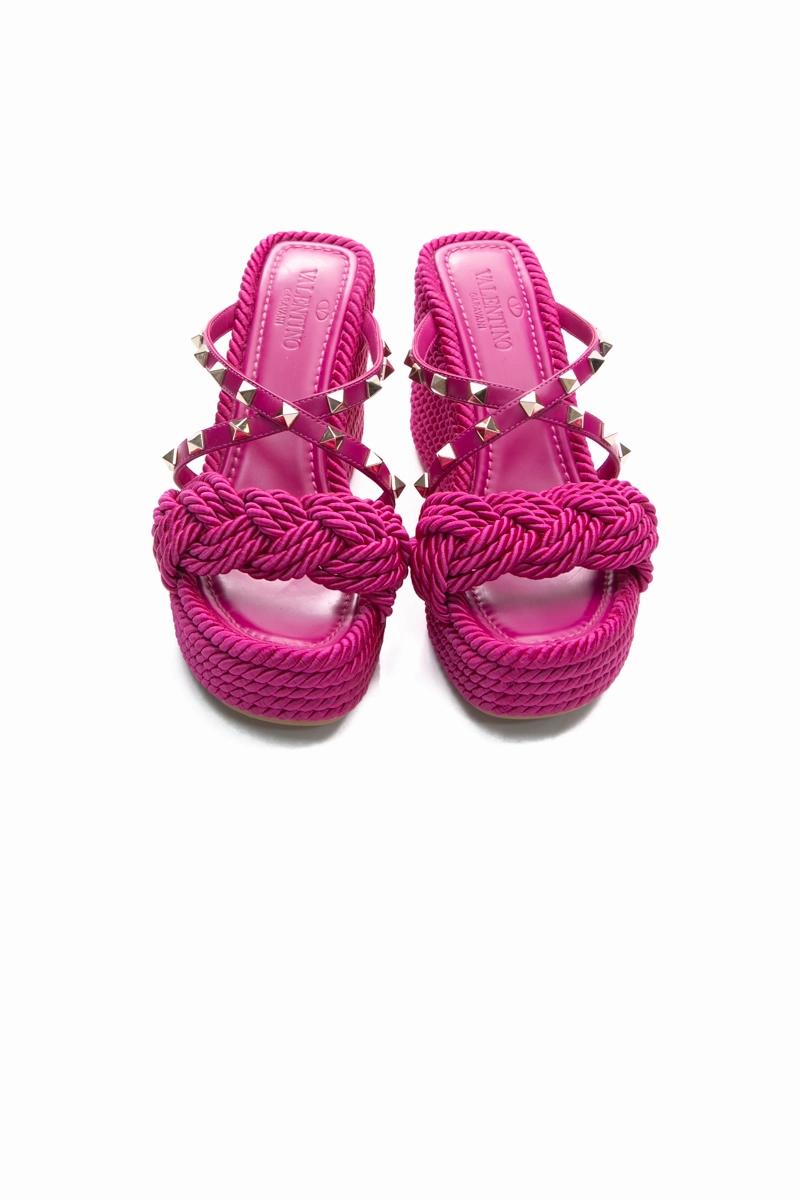 Rockstud Braided Wedges - Size 37