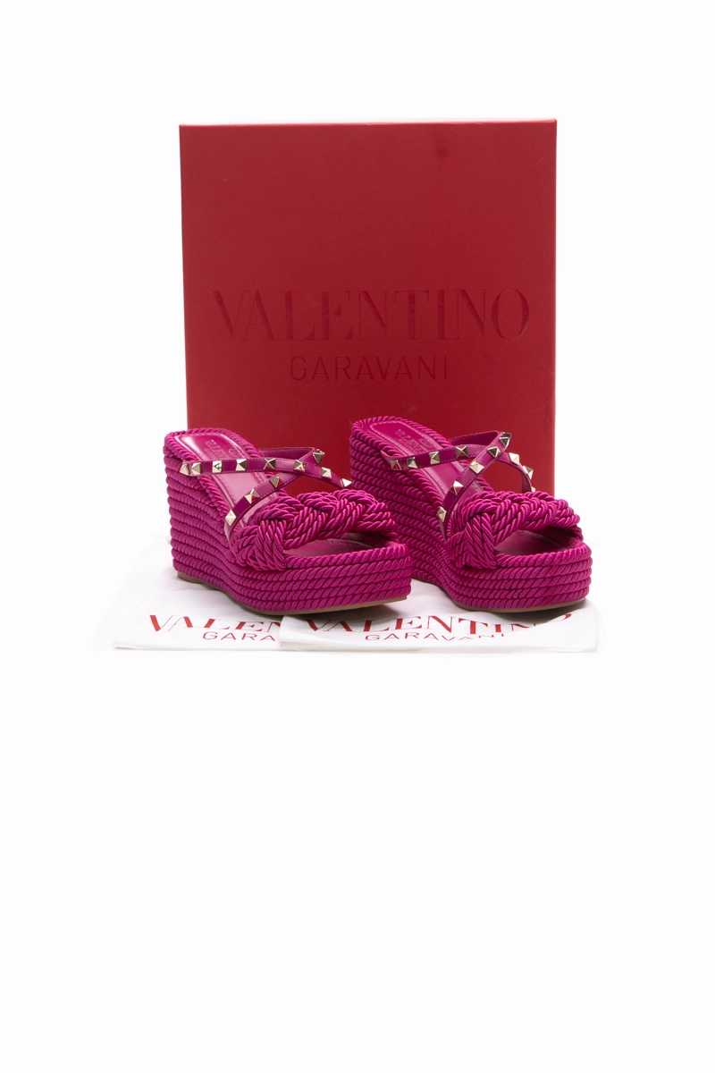 Rockstud Braided Wedges - Size 37
