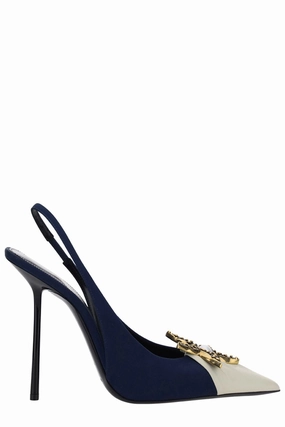 Saint Laurent Color-Block Pointed Toe Pumps