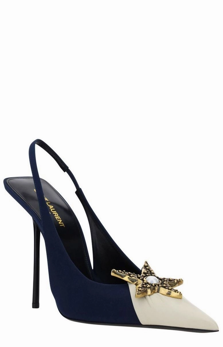 Saint Laurent Color-Block Pointed Toe Pumps