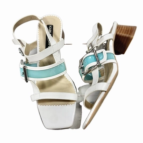 Sandals Designer By Karl Lagerfeld In White, Size: 6.5