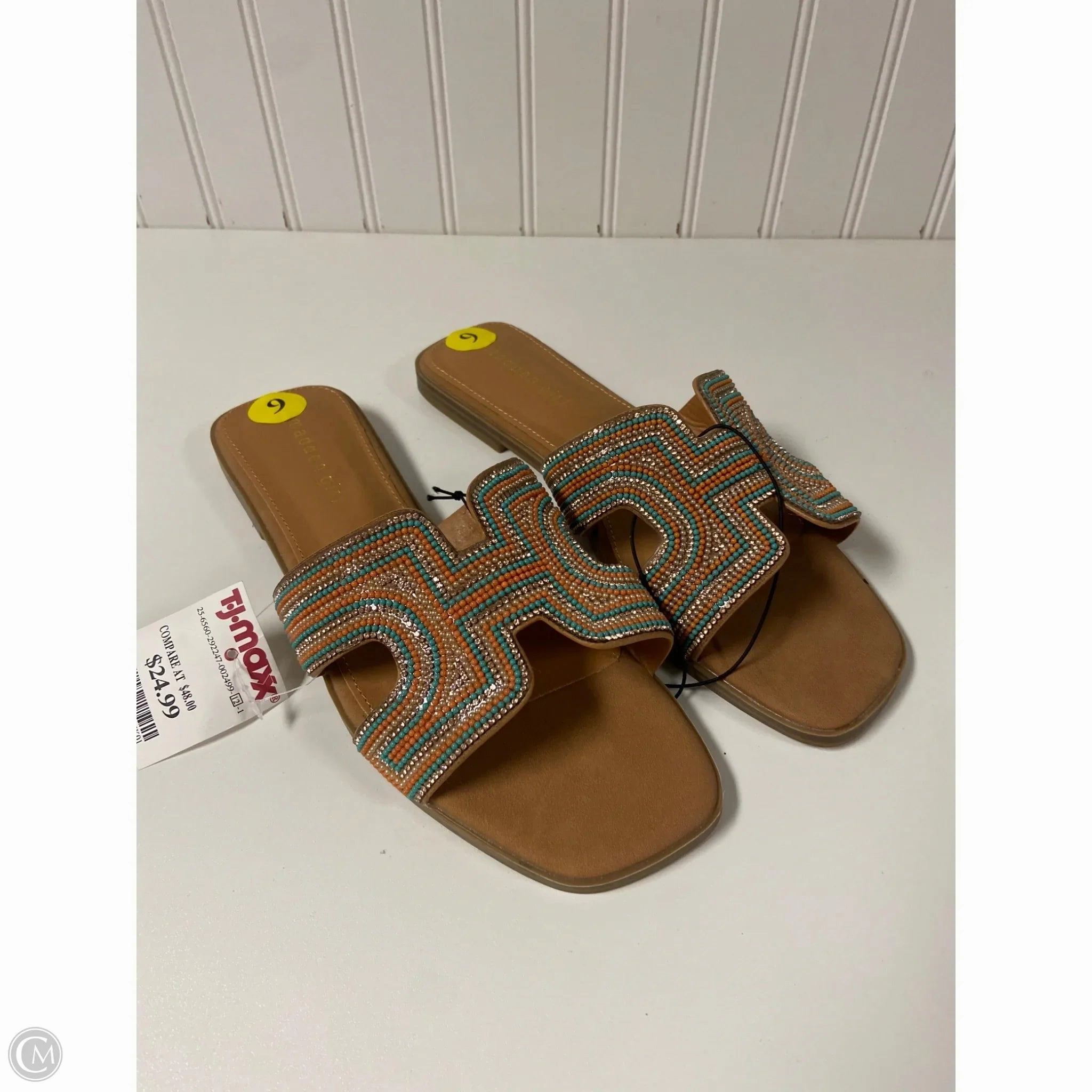 Sandals Flats By Madden Girl In Beige, Size: 9