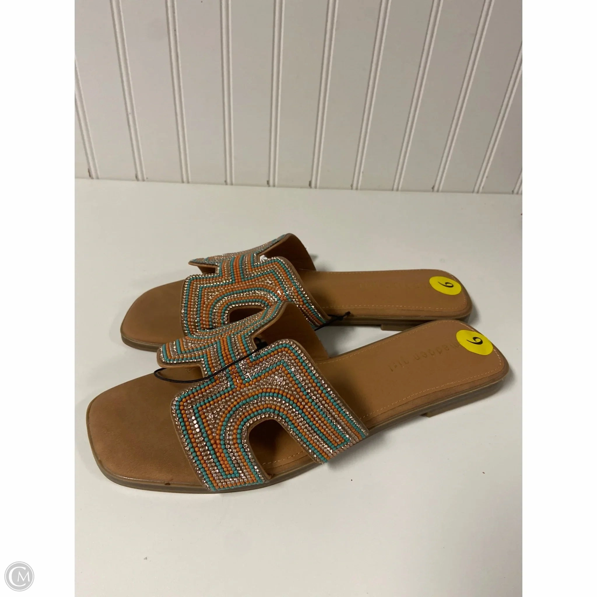 Sandals Flats By Madden Girl In Beige, Size: 9