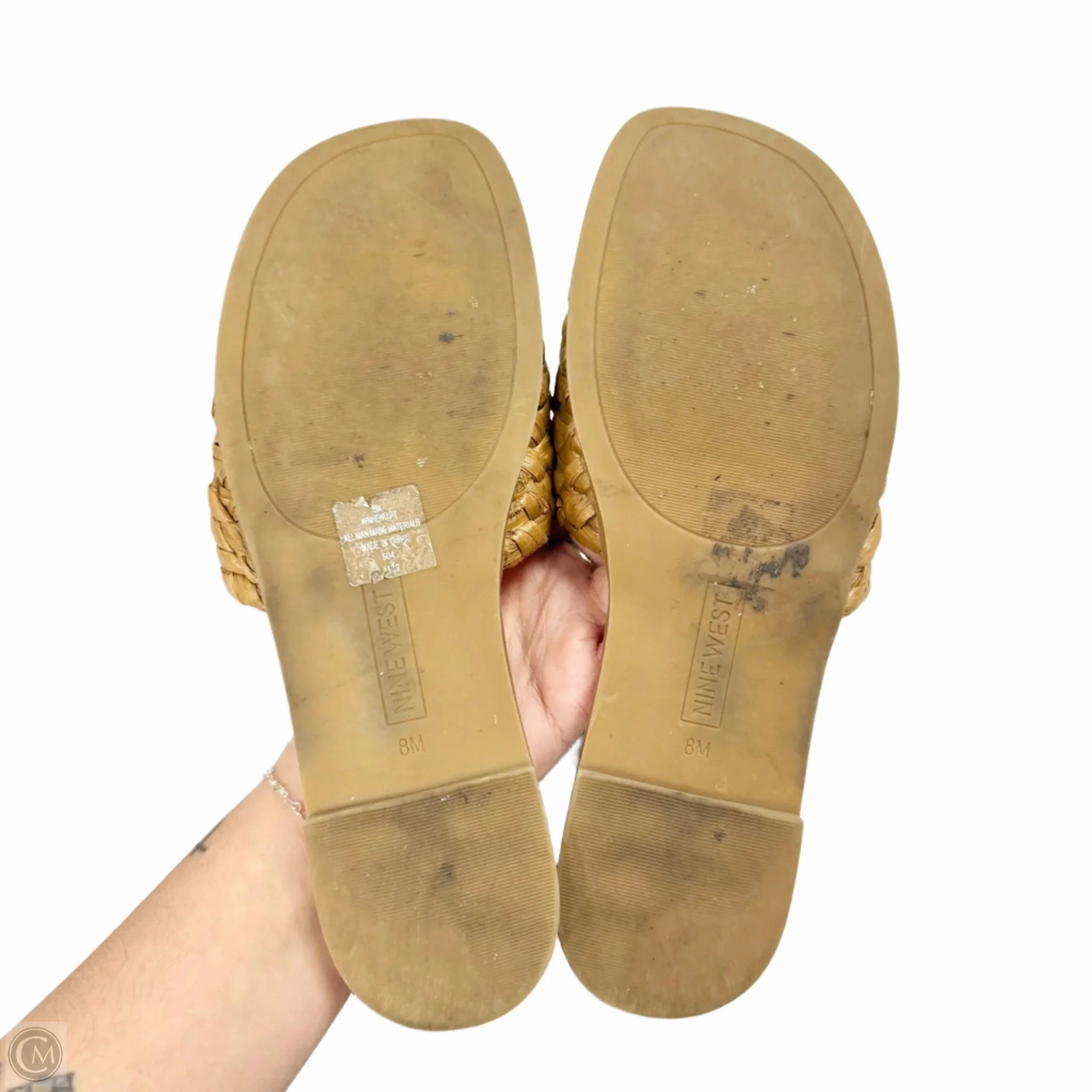 Sandals Flats By Nine West In Brown, Size: 8