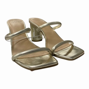 Sandals Heels Block By A New Day In Gold, Size:9.5