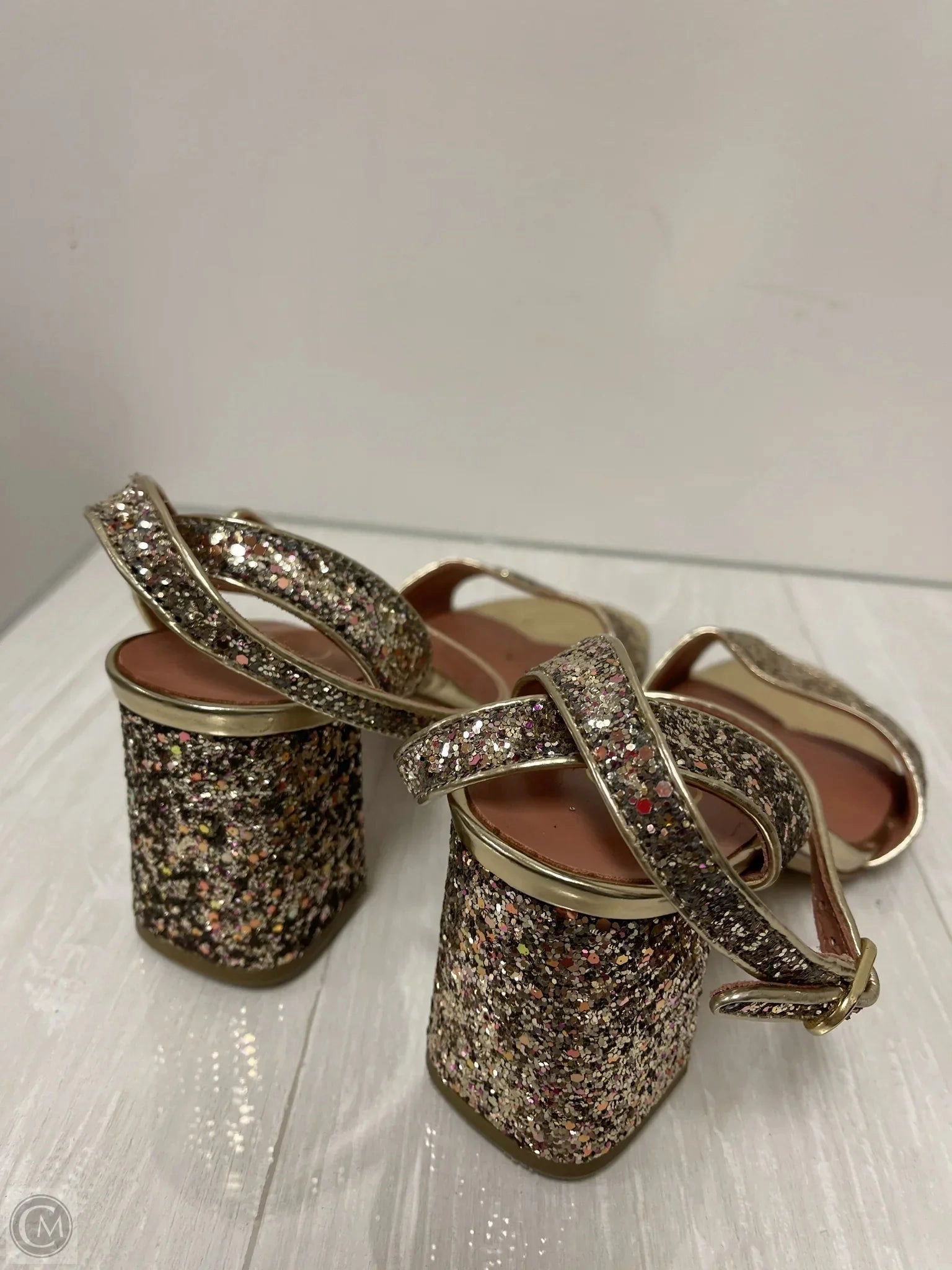 Sandals Heels Block By Ash In Gold, Size: 9.5
