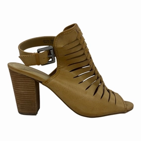 Sandals Heels Block By Chinese Laundry In Tan, Size:9