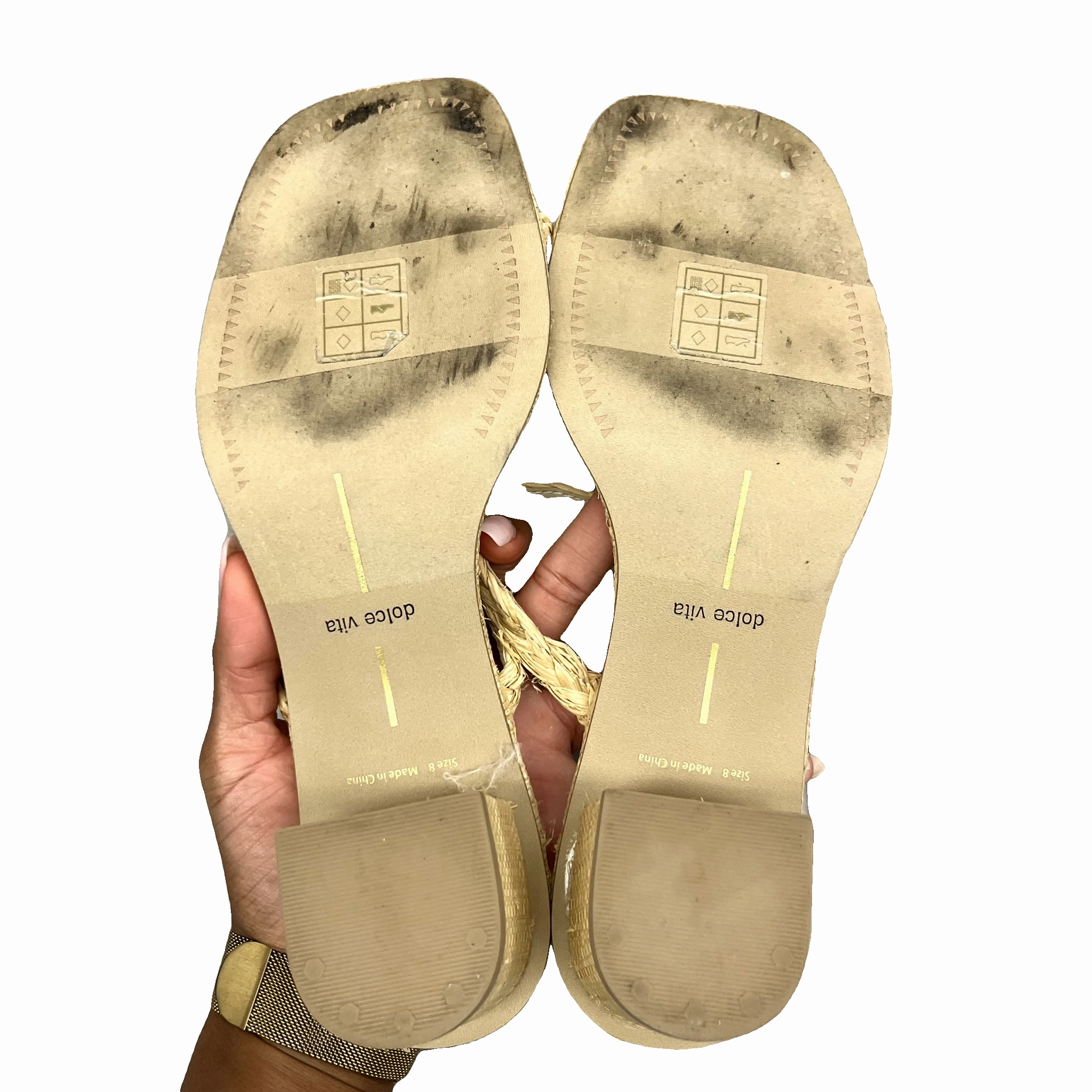 Sandals Heels Block By Dolce Vita In Beige, Size: 8
