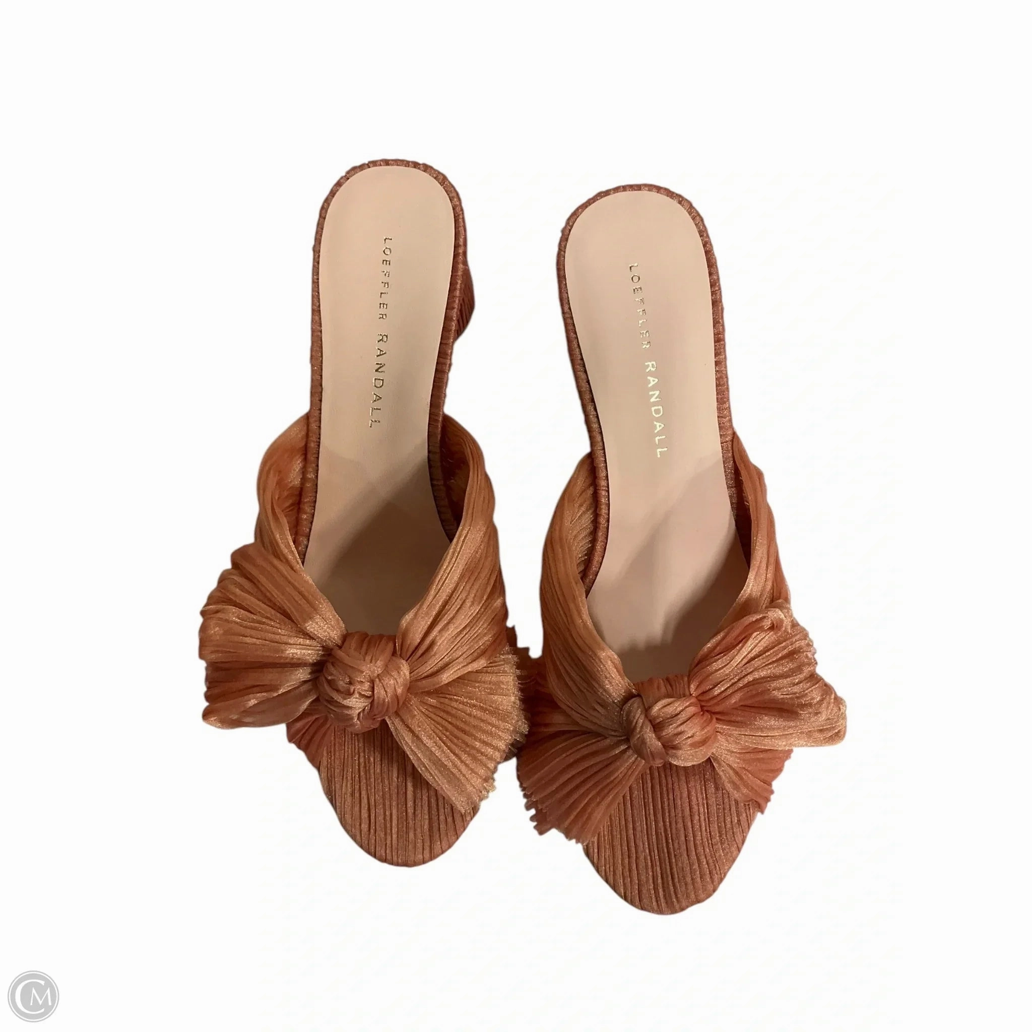 Sandals Heels Block By Loeffler Randall In Coral, Size: 8