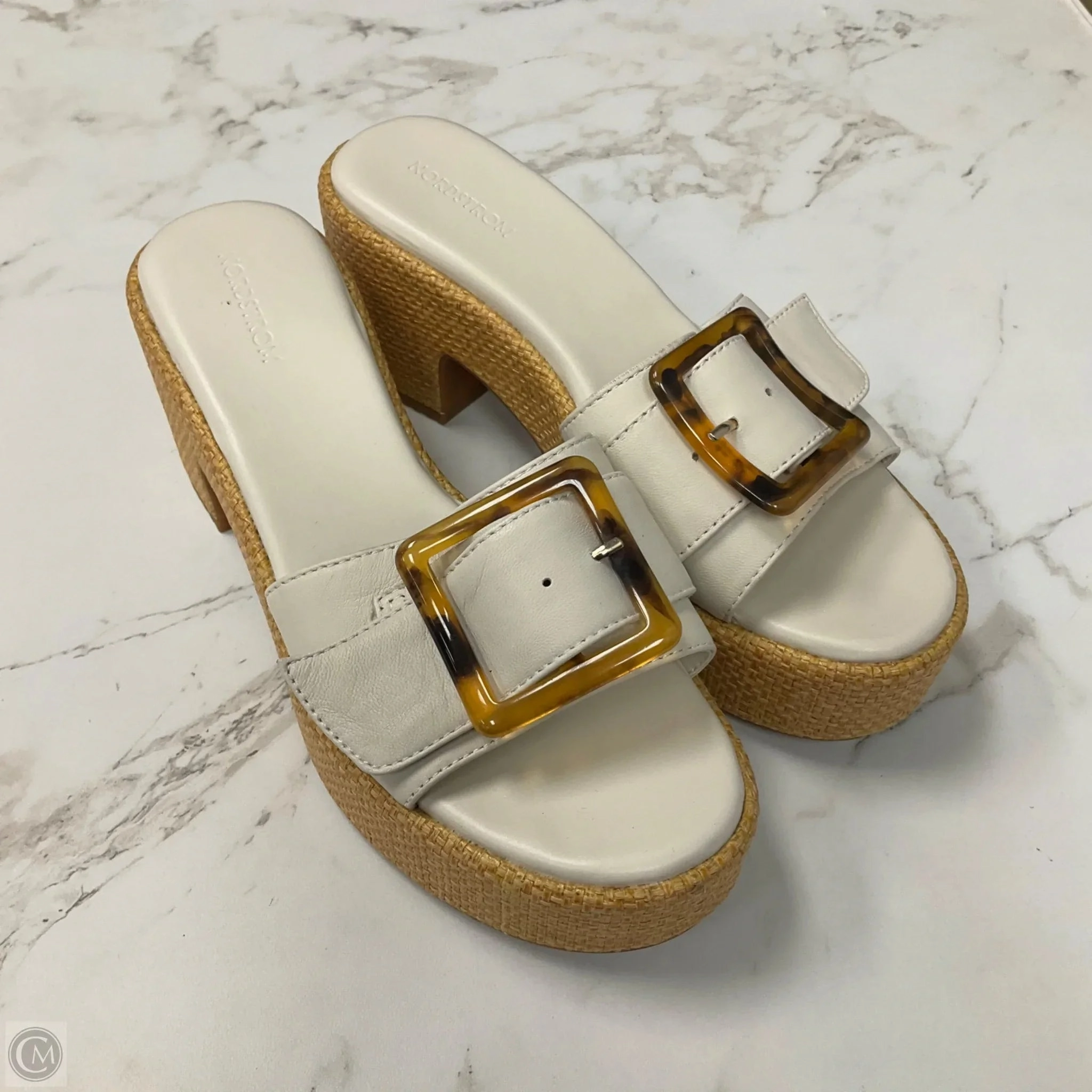 Sandals Heels Block By Nordstrom In Cream, Size: 6
