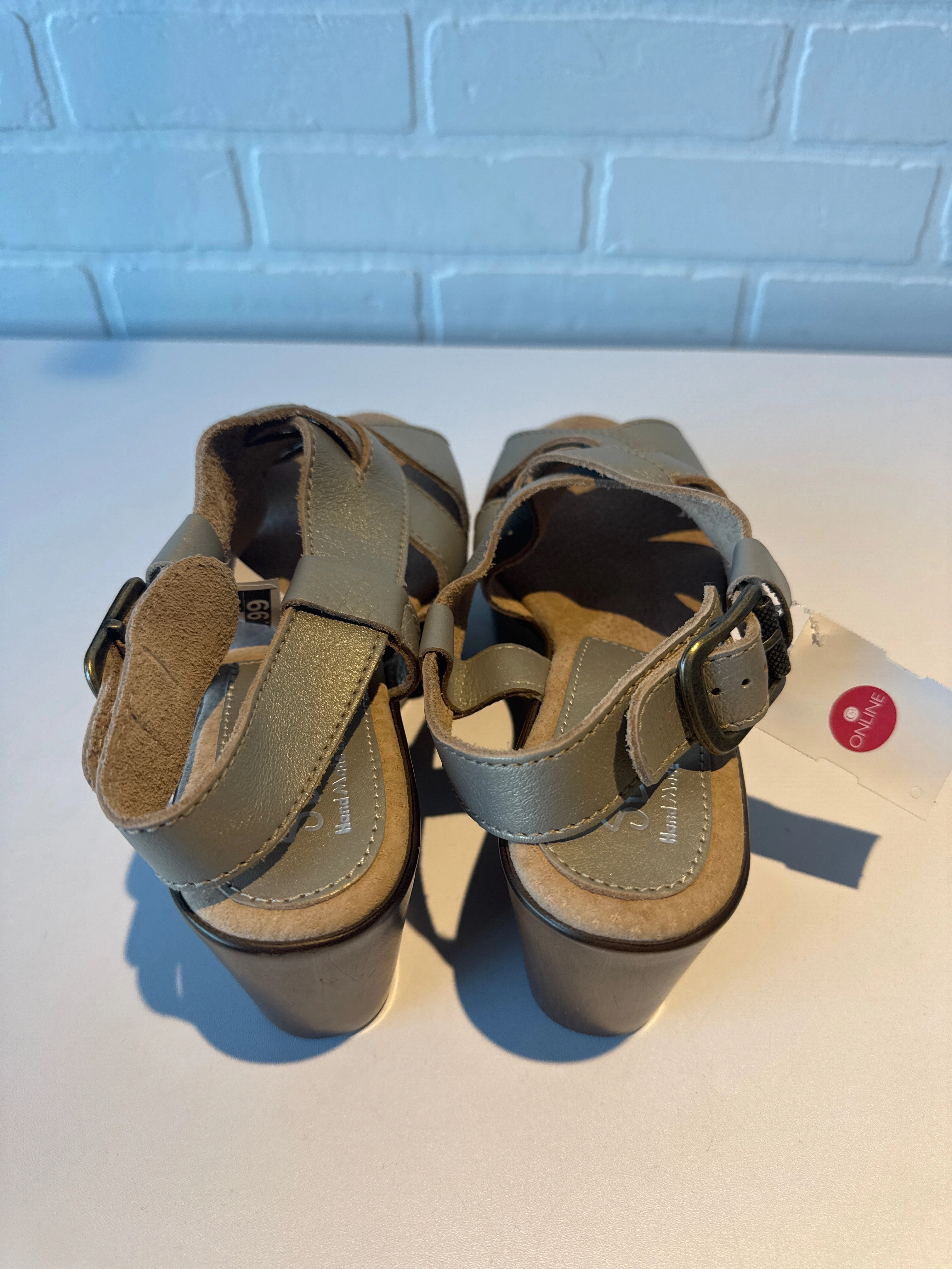 Sandals Heels Block By Sbicca In Bronze, Size: 10