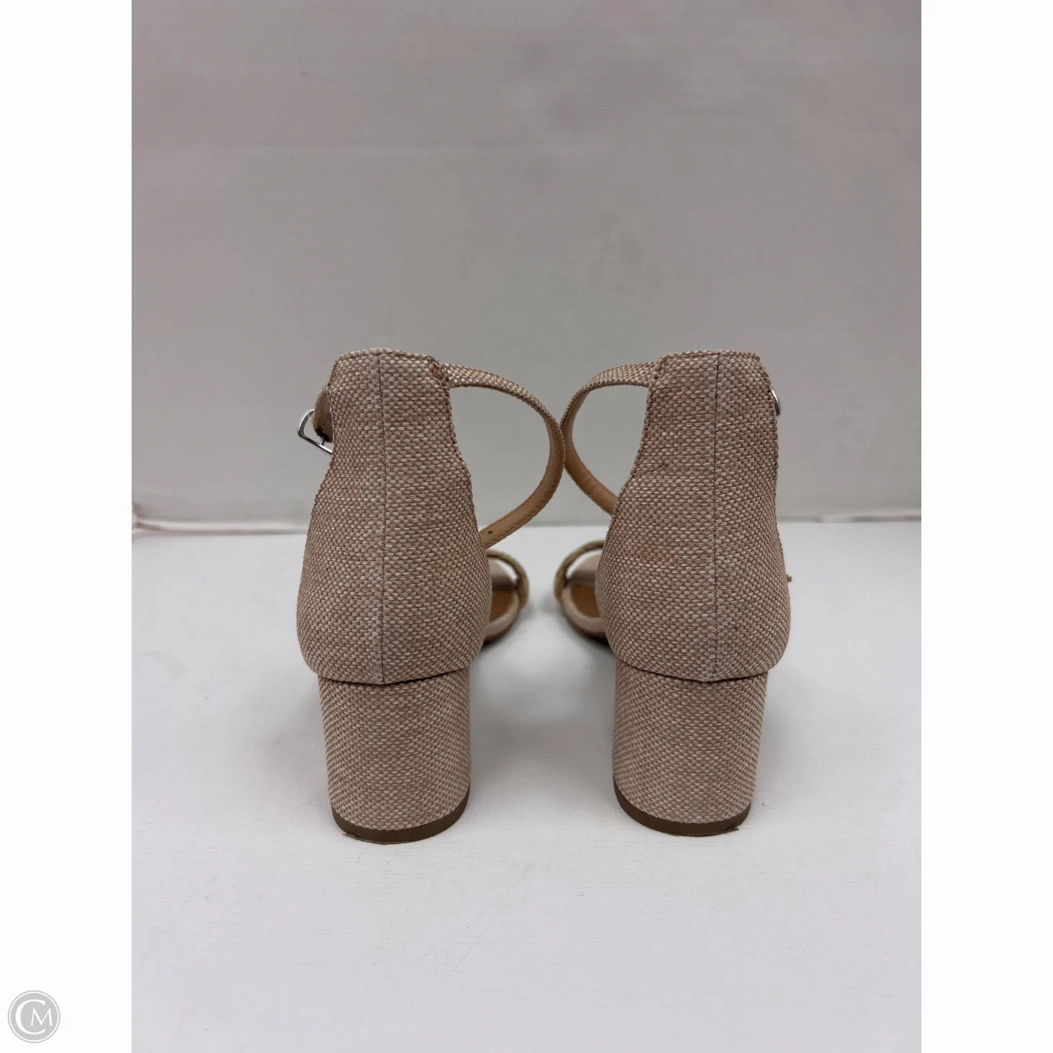 Sandals Heels Block By Steve Madden In Tan, Size: 6