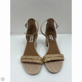 Sandals Heels Block By Steve Madden In Tan, Size: 6